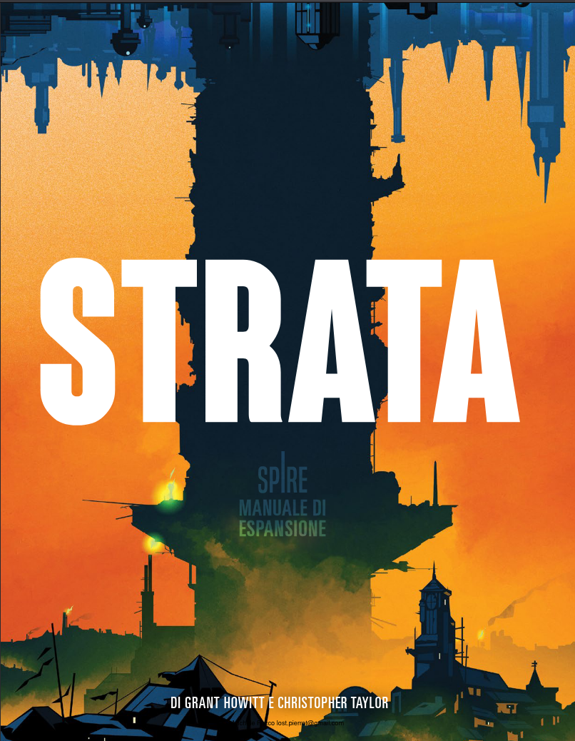 Copertina del gioco di ruolo Strata localizzato in italiano.